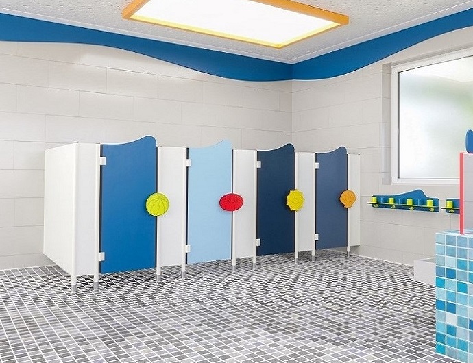 Toilet partitions for kindergartens